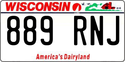WI license plate 889RNJ