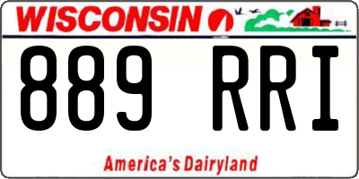 WI license plate 889RRI