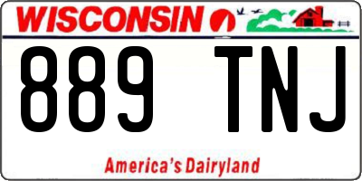 WI license plate 889TNJ