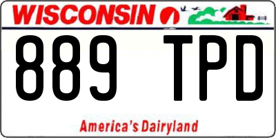 WI license plate 889TPD