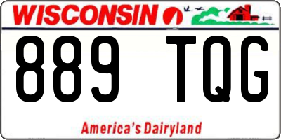 WI license plate 889TQG