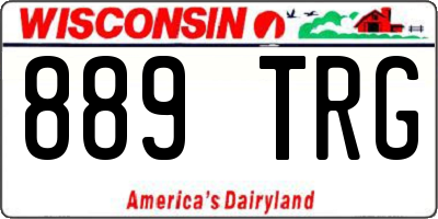 WI license plate 889TRG