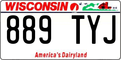 WI license plate 889TYJ