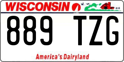 WI license plate 889TZG