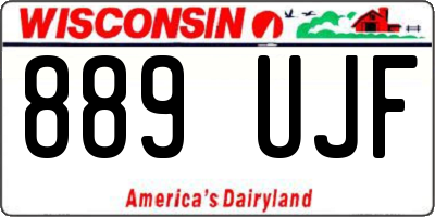 WI license plate 889UJF