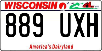 WI license plate 889UXH