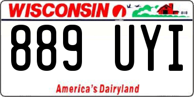 WI license plate 889UYI