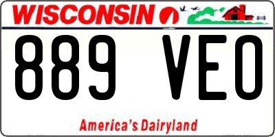 WI license plate 889VEO