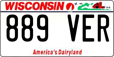 WI license plate 889VER