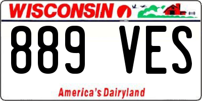 WI license plate 889VES