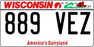 WI license plate 889VEZ