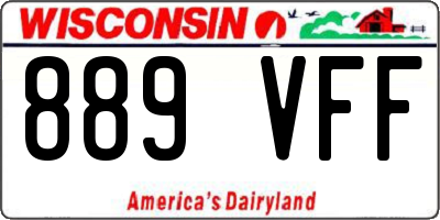 WI license plate 889VFF