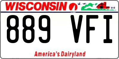 WI license plate 889VFI