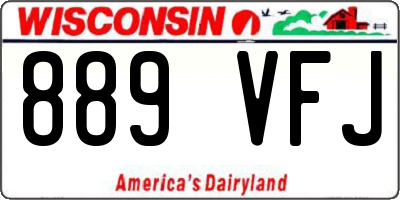 WI license plate 889VFJ