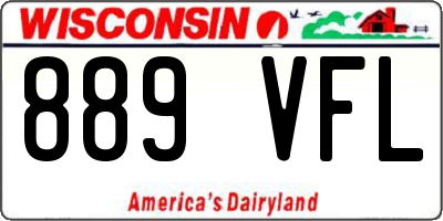 WI license plate 889VFL