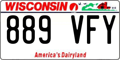 WI license plate 889VFY