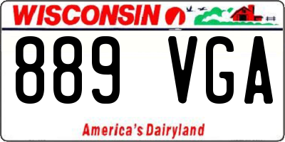 WI license plate 889VGA