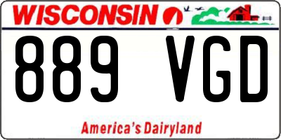 WI license plate 889VGD