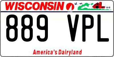 WI license plate 889VPL