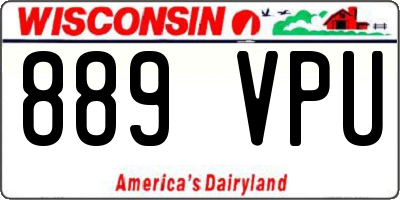 WI license plate 889VPU