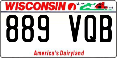 WI license plate 889VQB