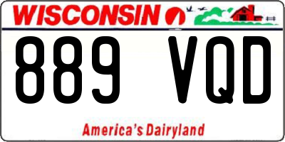 WI license plate 889VQD