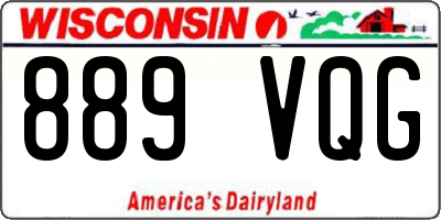 WI license plate 889VQG