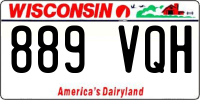 WI license plate 889VQH