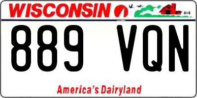 WI license plate 889VQN