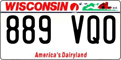WI license plate 889VQO