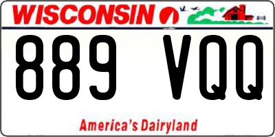 WI license plate 889VQQ
