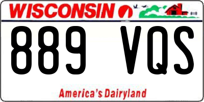 WI license plate 889VQS