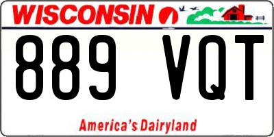 WI license plate 889VQT