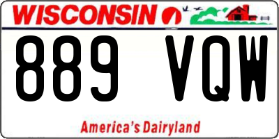 WI license plate 889VQW