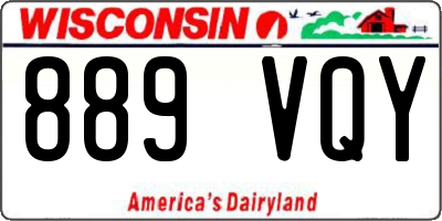 WI license plate 889VQY