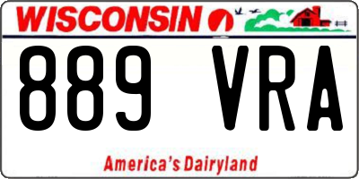 WI license plate 889VRA