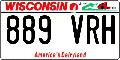 WI license plate 889VRH