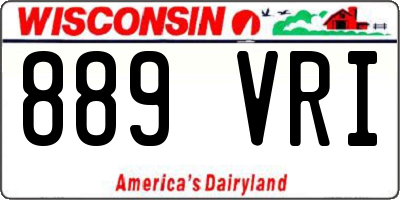 WI license plate 889VRI