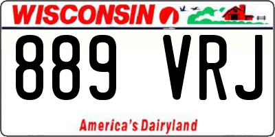 WI license plate 889VRJ