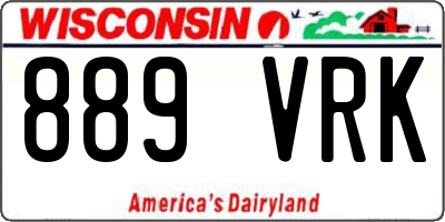 WI license plate 889VRK