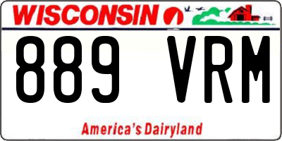 WI license plate 889VRM