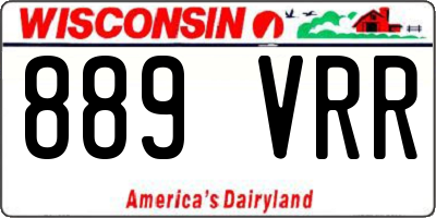 WI license plate 889VRR