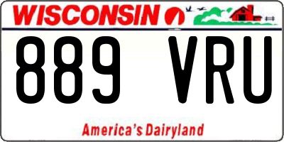 WI license plate 889VRU