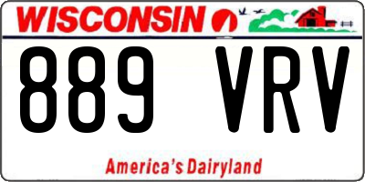 WI license plate 889VRV