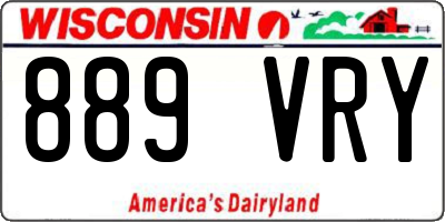 WI license plate 889VRY