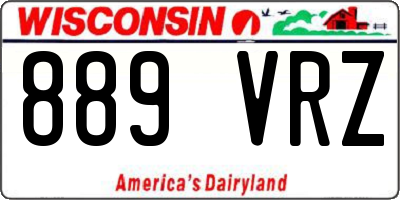WI license plate 889VRZ