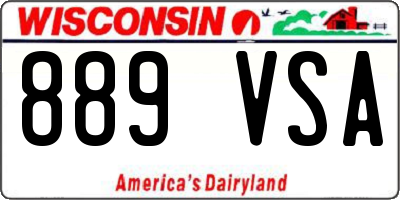WI license plate 889VSA