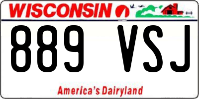 WI license plate 889VSJ