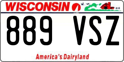 WI license plate 889VSZ