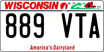 WI license plate 889VTA